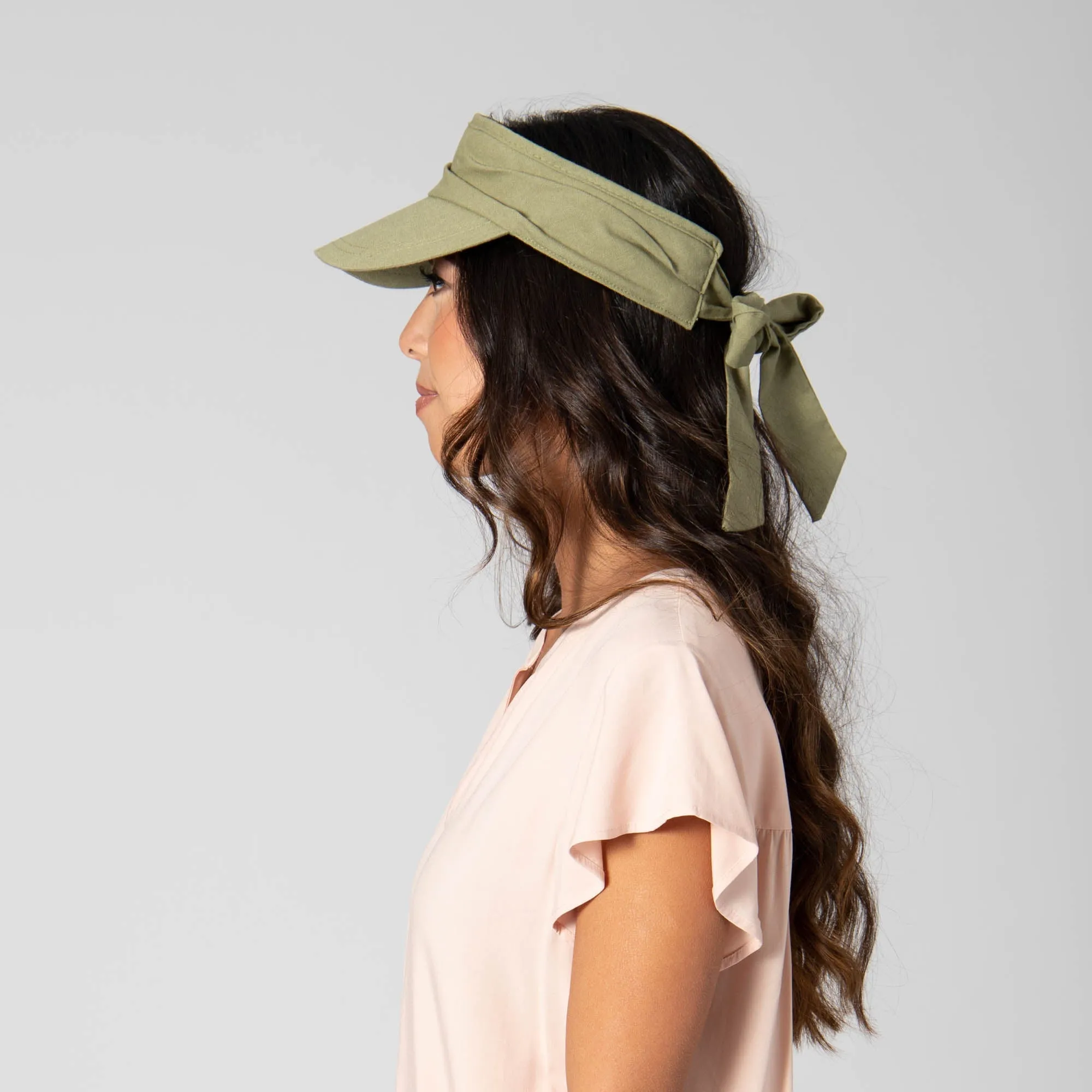 San Gorgonio - Cut and Sew Visor with Ribbon Tie