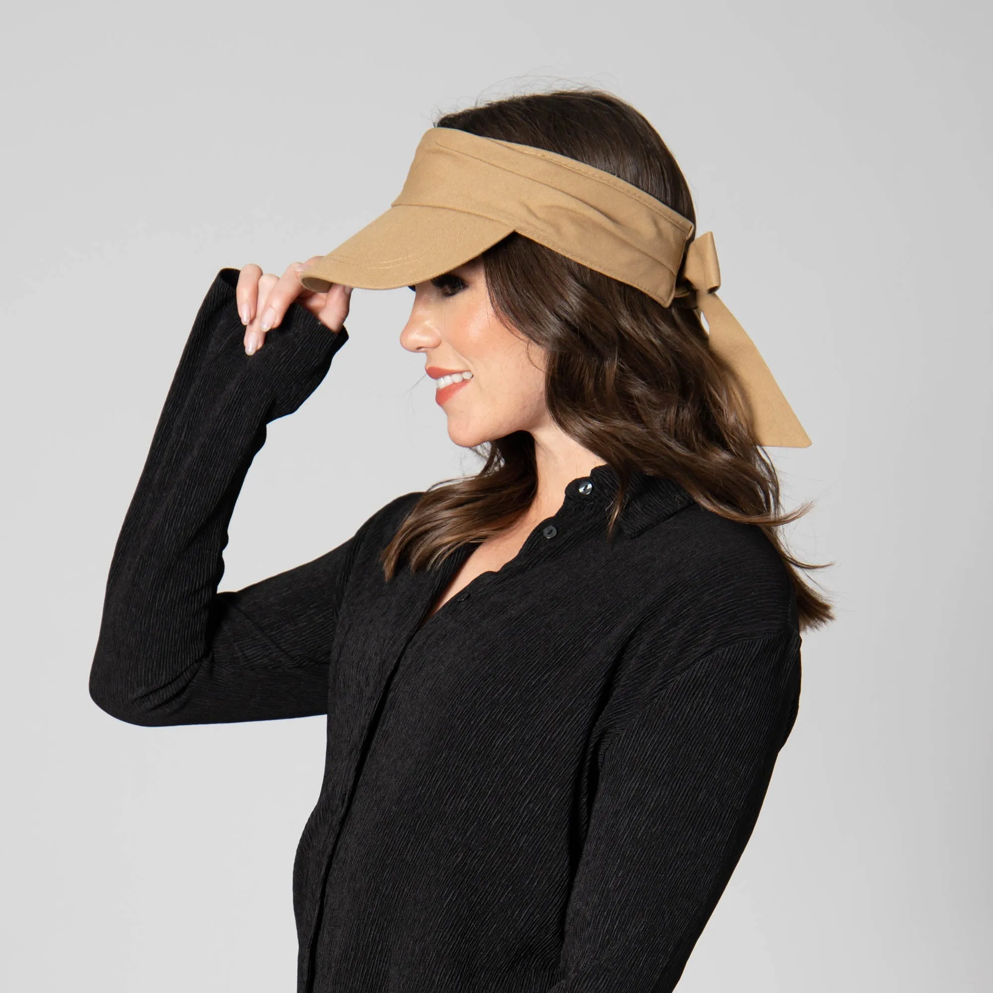 San Gorgonio - Cut and Sew Visor with Ribbon Tie