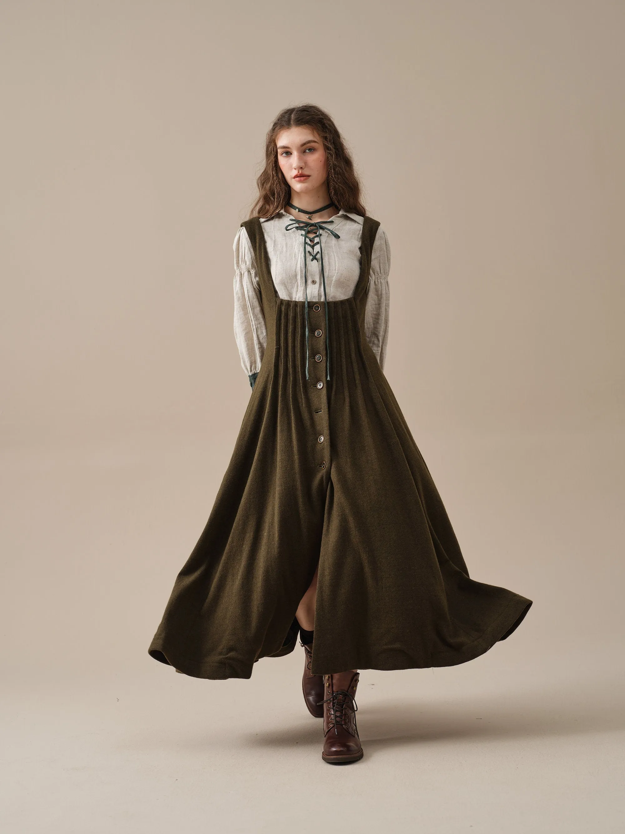 SARAH 17 | LACE-UP LINEN SHIRT