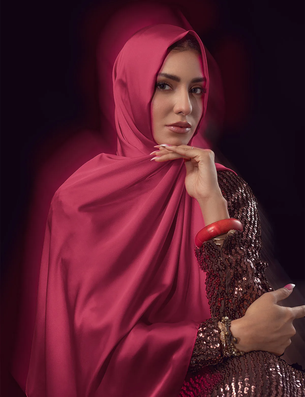 Satin Silk - Hot Pink