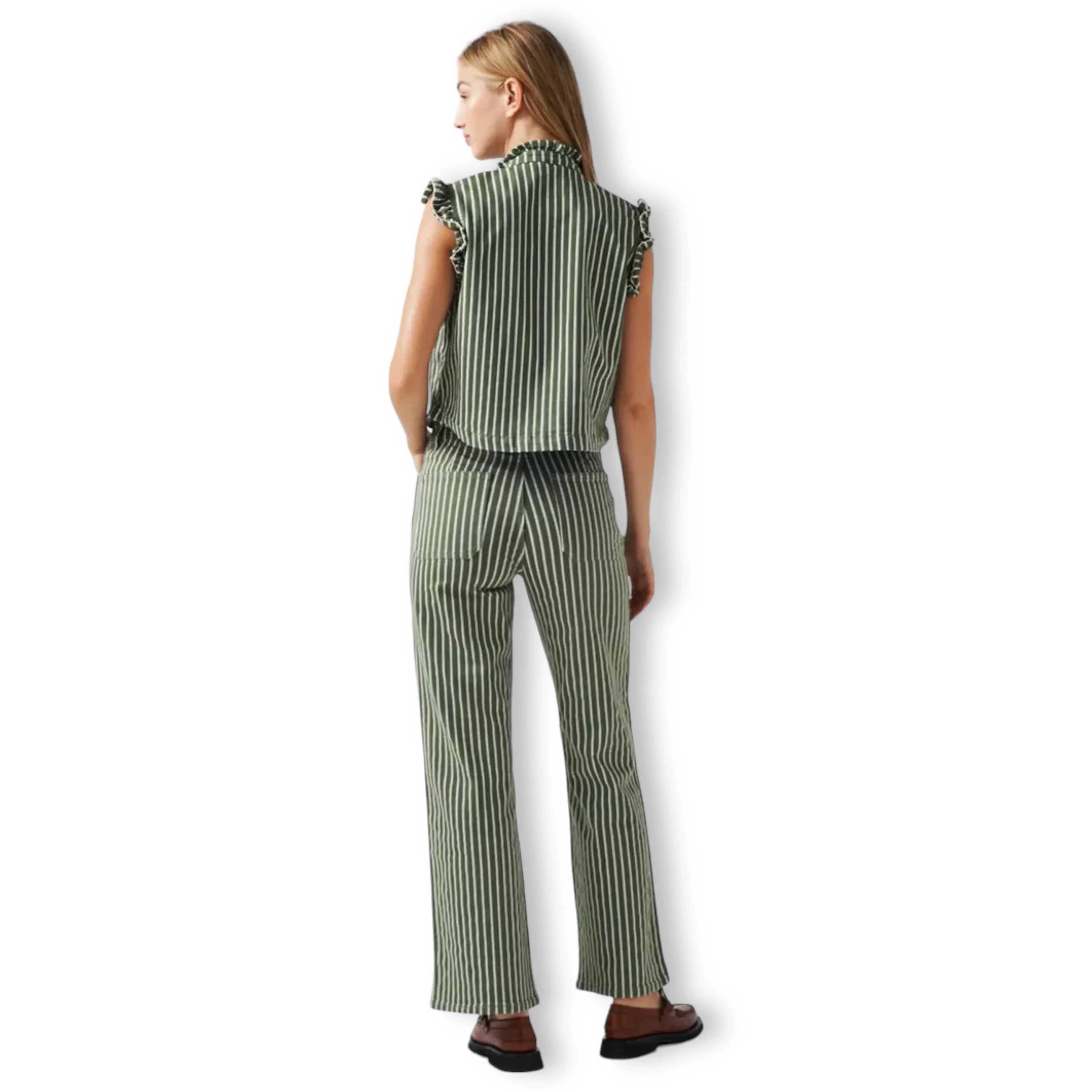 seventy   mochi Mabel Jean Khaki Stripe