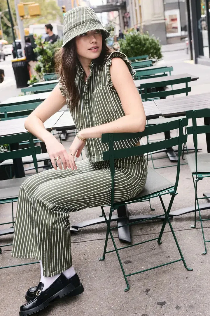 seventy   mochi Mabel Jean Khaki Stripe