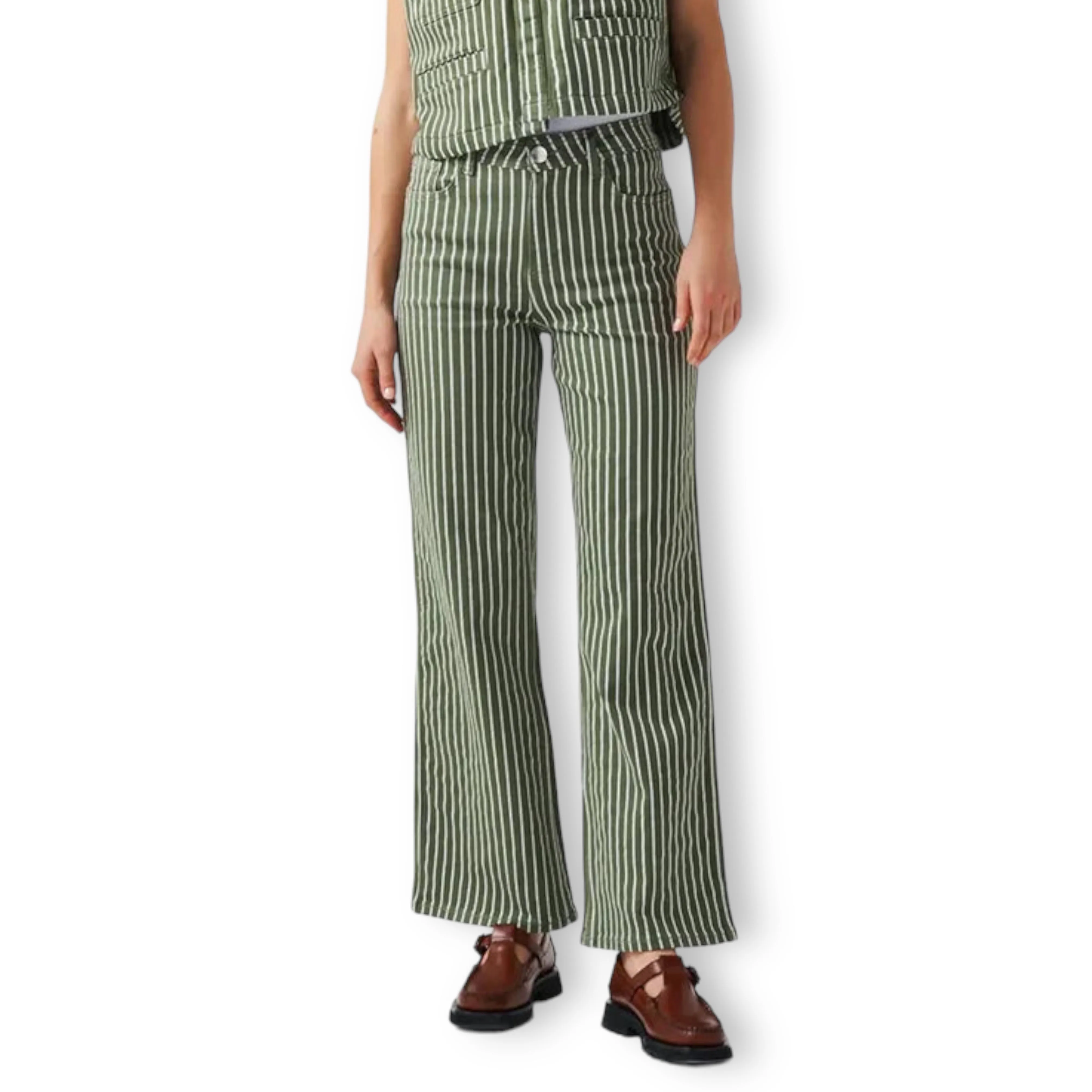 seventy   mochi Mabel Jean Khaki Stripe