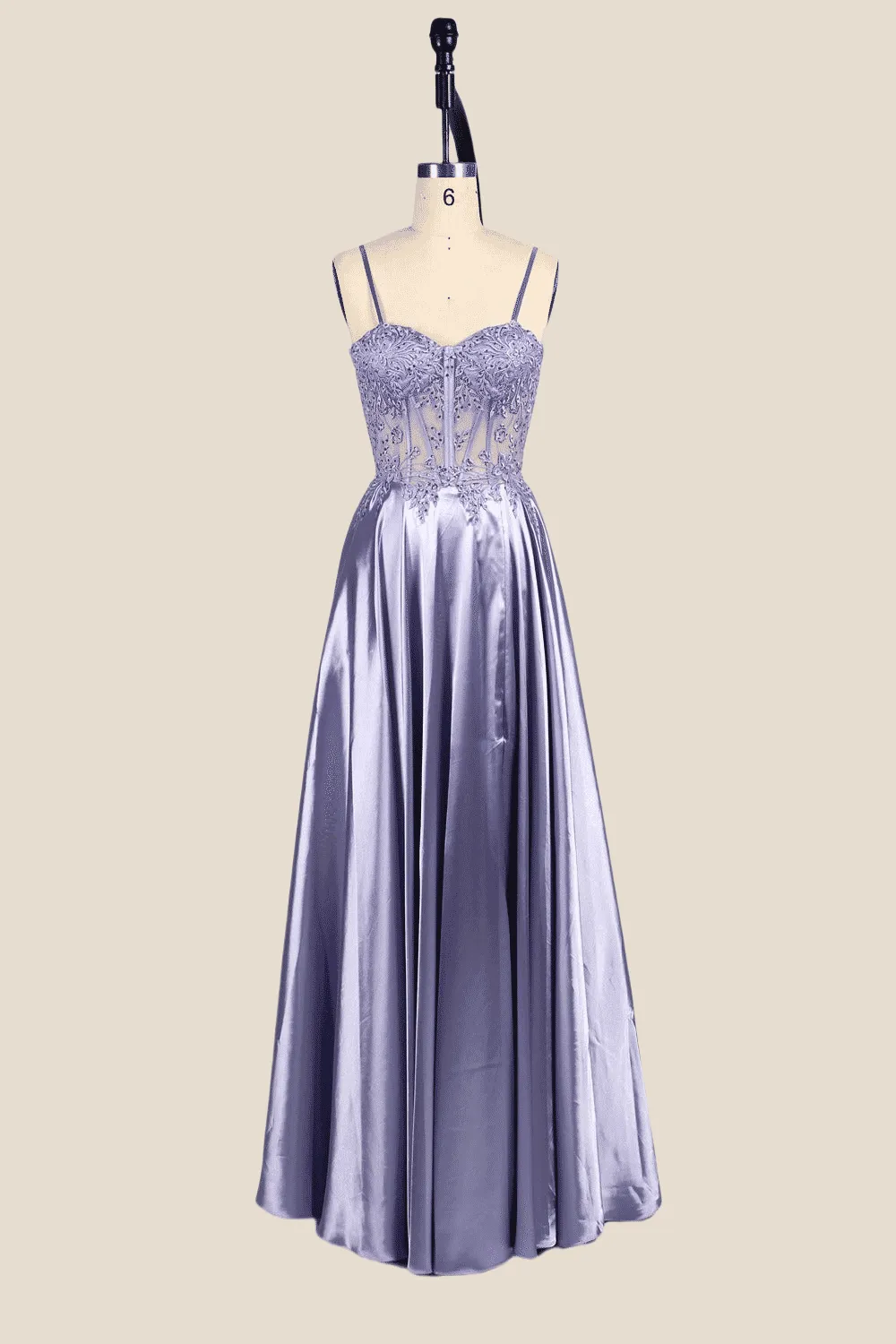 Spaghetti Straps Green Embroidery Long Dress
