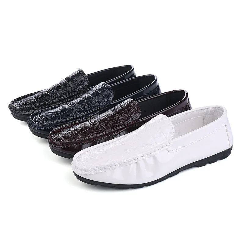 Spring new crocodile pattern peas shoes