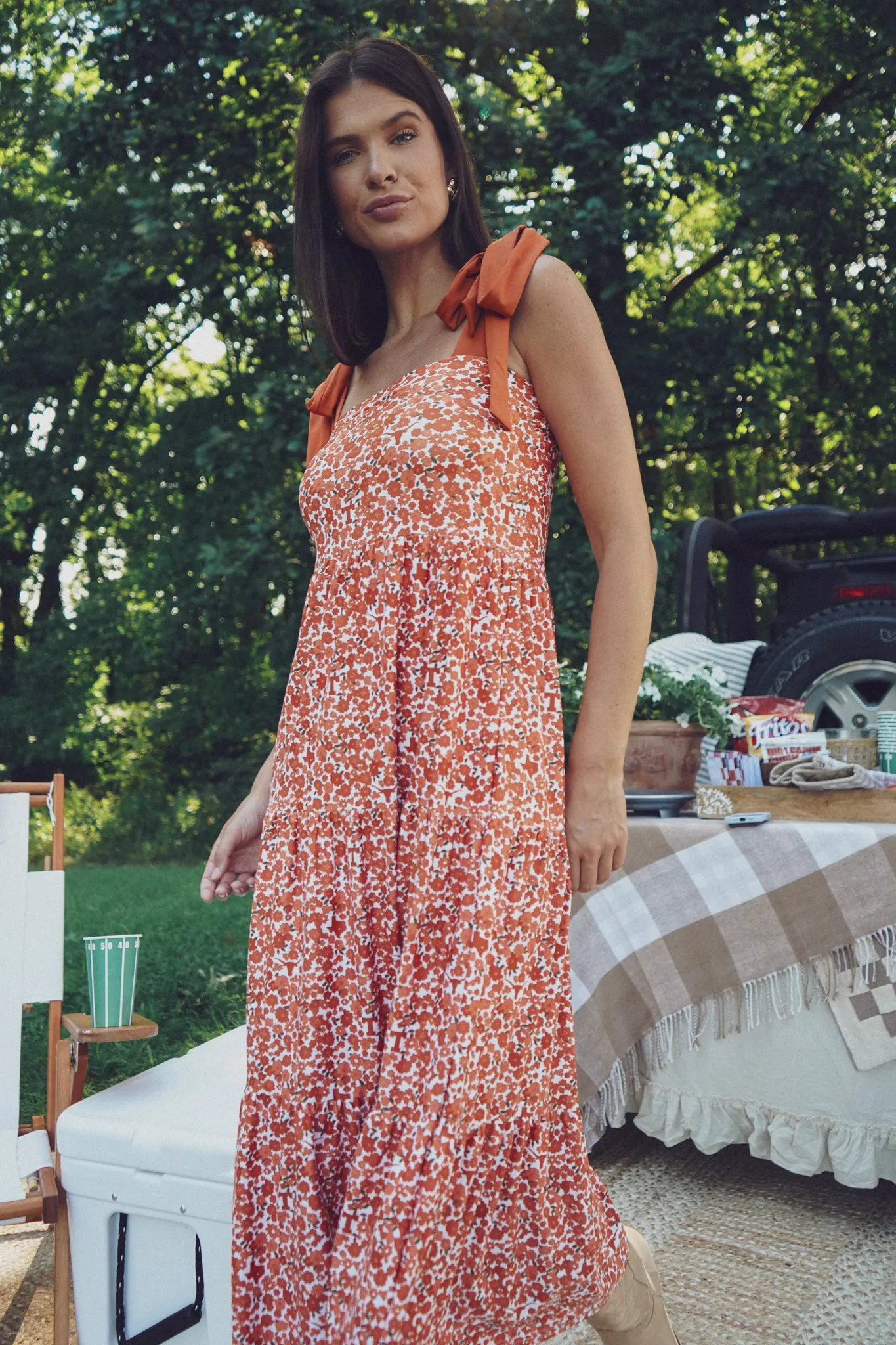 Tailgate Collection Sage Dress - Texas Micro Poppy